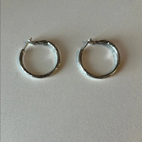 Brighton Silver Minimalist Hoop Earrings - Picture 1 of 6